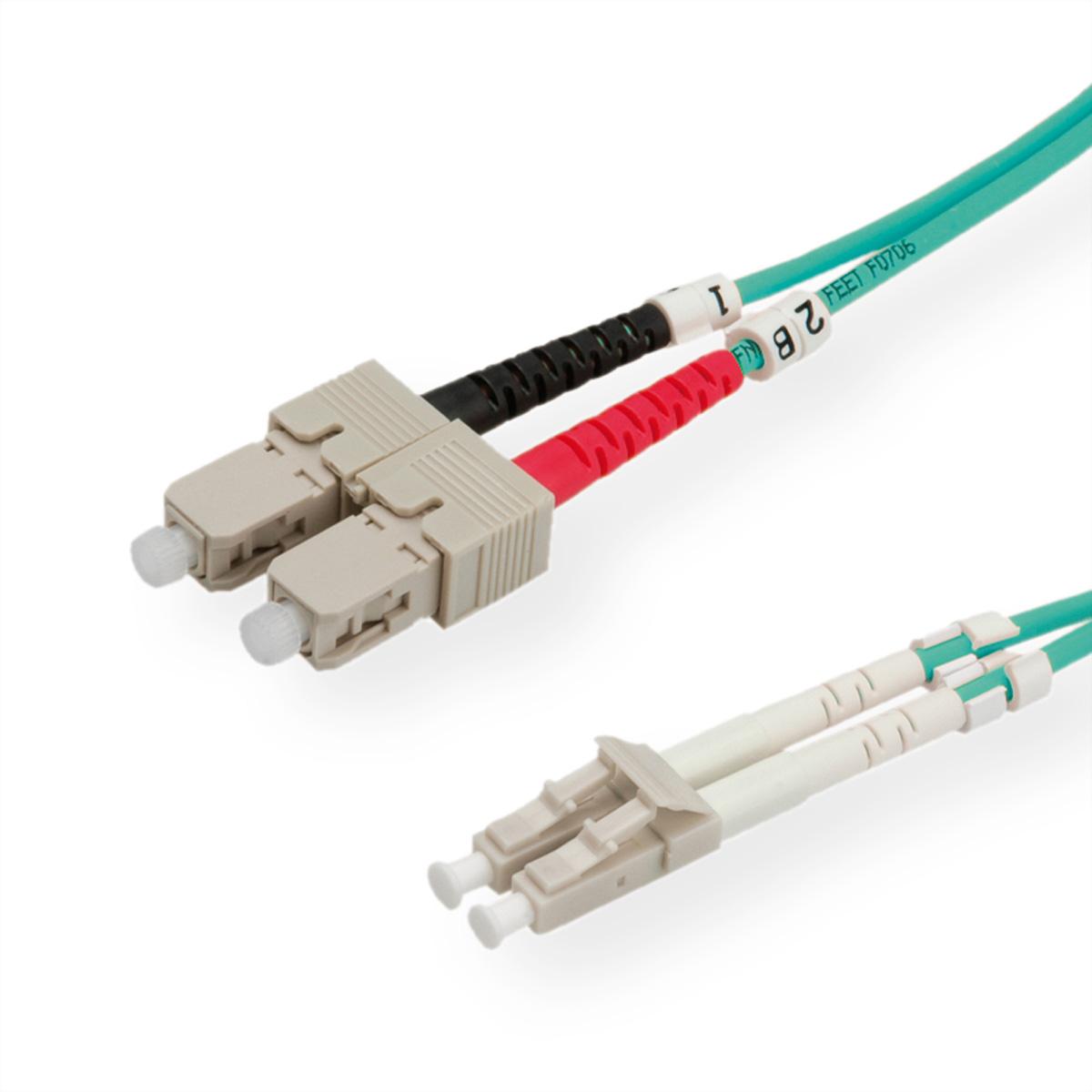 Value VALUE FO Cable 50/125µ. OM3. LC/SC. Aqua. 5.0m