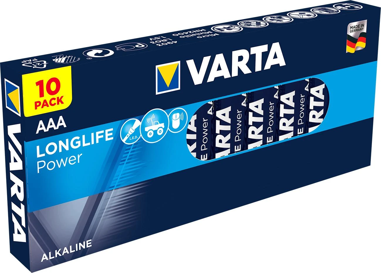 Varta Alkaline, 1.5 V, AAA Vienkartinė baterija Šarminis