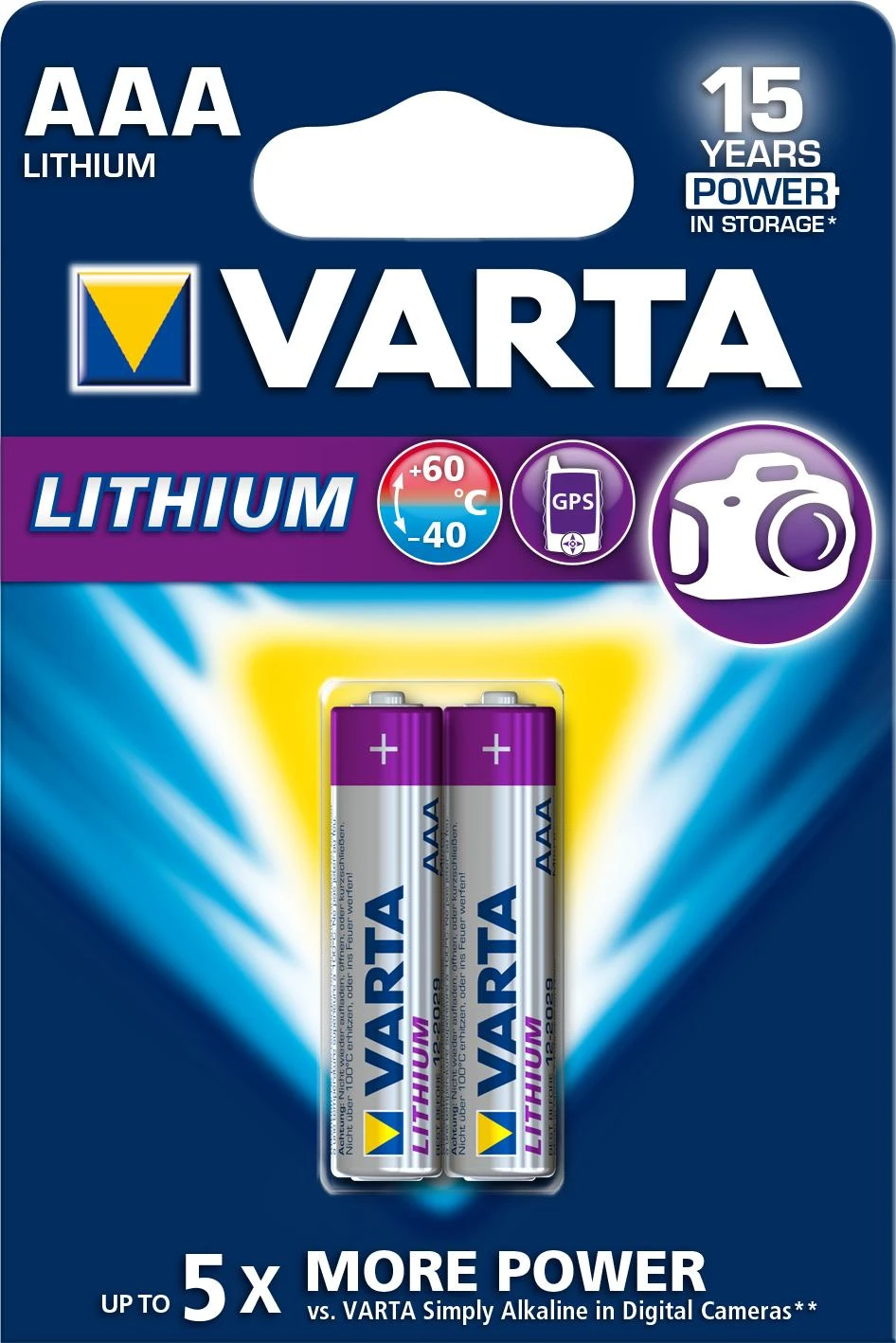Varta Ultra Lithium AAA elementas, 2 vnt.