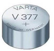 Varta 377 baterija su graviruotu žymėjimu