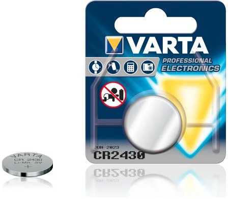 Varta Electronics CR2430 3V 290mAh elementas 6430, 1 vnt.