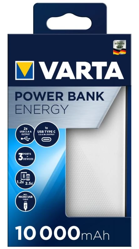 Varta Power bank Energy 10000mAh 57976 išorinė baterija (powerbank)