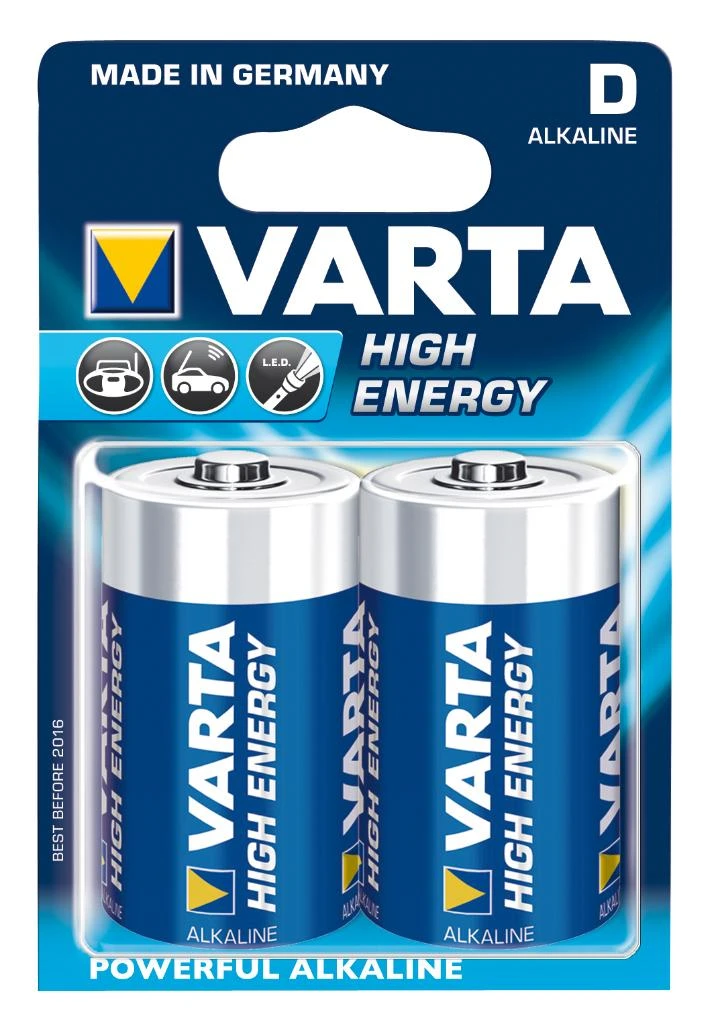 Varta Longlife Power LR20 D Alkaline Elementas. 2 Vnt. 