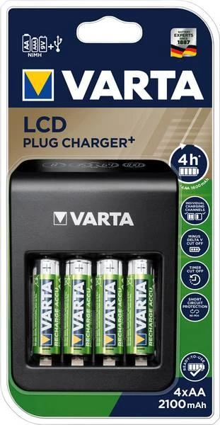 Blow VARTA LCD PLUG+4xAA 2100mAh įkroviklis