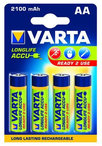 Varta AA įkraunamos baterijos 2100 mAh pakuotėje