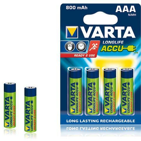 Varta AAA įkraunamos baterijos 800 mAh