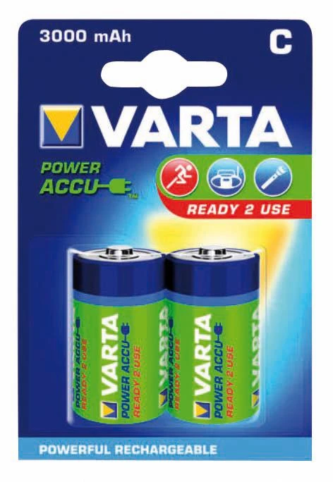 Varta C tipo įkraunamos baterijos pakuotė