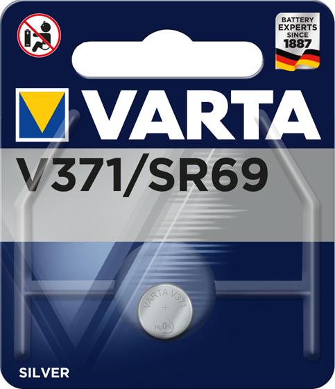 Baterija - Varta V371 Sidabro Oksidas 1.55V 9.5mm x 2.6mm 0.3g