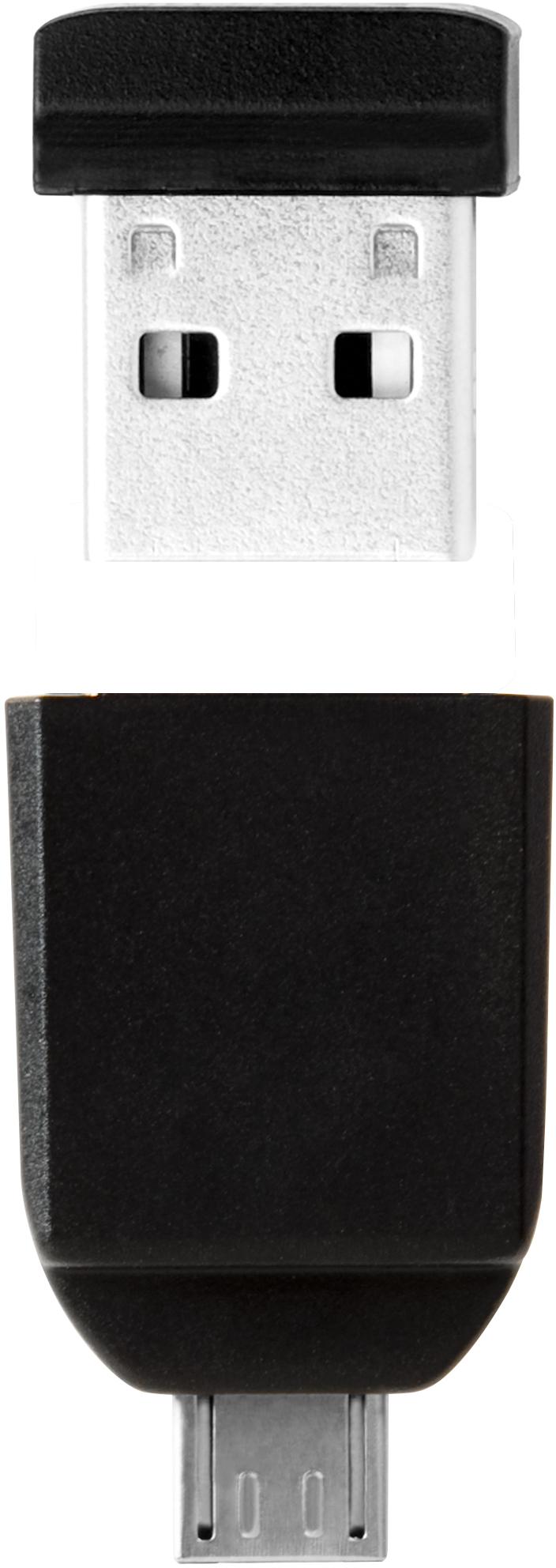 USB atmintis Verbatim 32GB, su OTG adapteriu, juoda / V49822