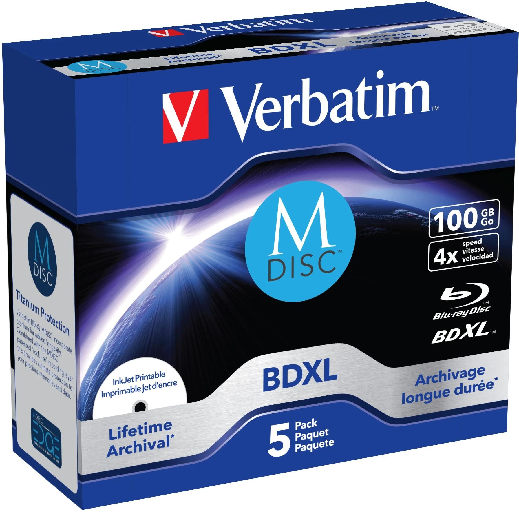 Verbatim 43834 neįrašytas „Blu-Ray“ diskas BDXL 100 GB 5 vnt