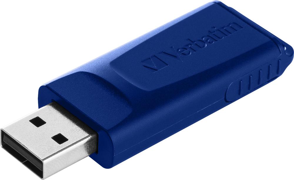 Verbatim USB atmintinė, USB 2.0, 32GB, Slider, mėlyna, raudona, 49327, USB A, usb su ištraukiama jungtimi. 2 vnt