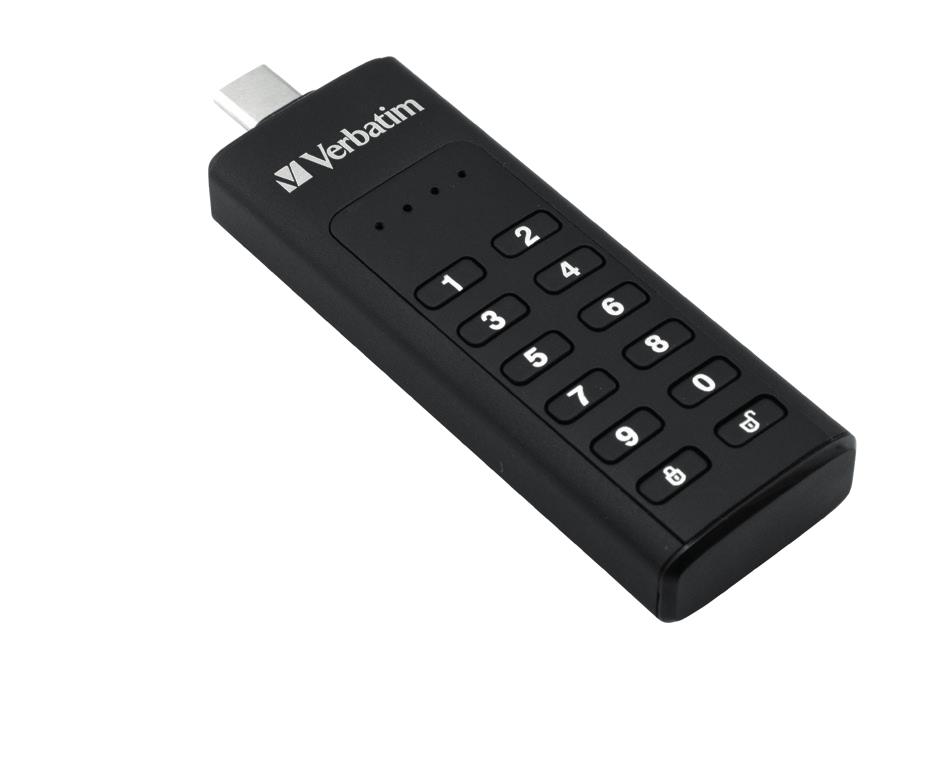 Išorinis diskas Verbatim klaviatūra Saugus USB 3.2 Gen 1 64 GB kiekvienas 49428