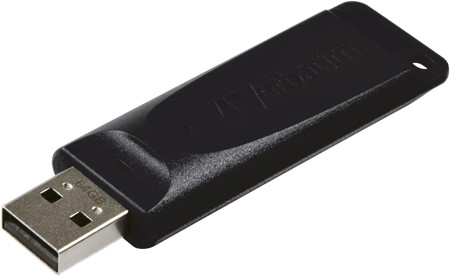 USB laikmena "verbatim" usb atmintinė, usb 2.0, 64 gb, slankiklis, juoda, 98698, usb a, su teleskopine jungtimi