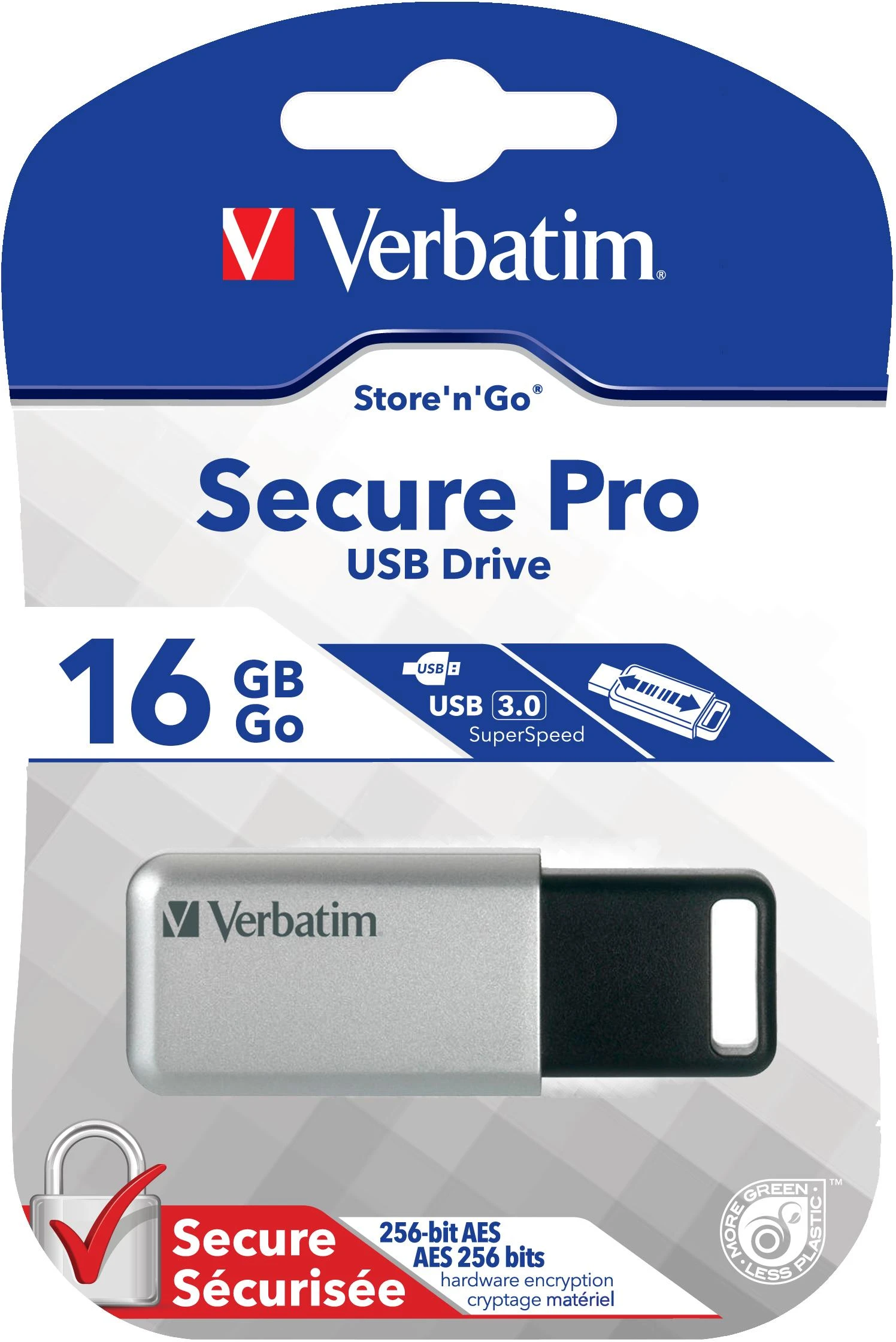 USB atmintis Verbatim Store 'n' Go Secure Pro 16 GB, USB 3.0 / V98664