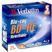 Verbatim (43615) BluRay BD-RE SL Verbatim 25GB, 2x 5 v/pak.