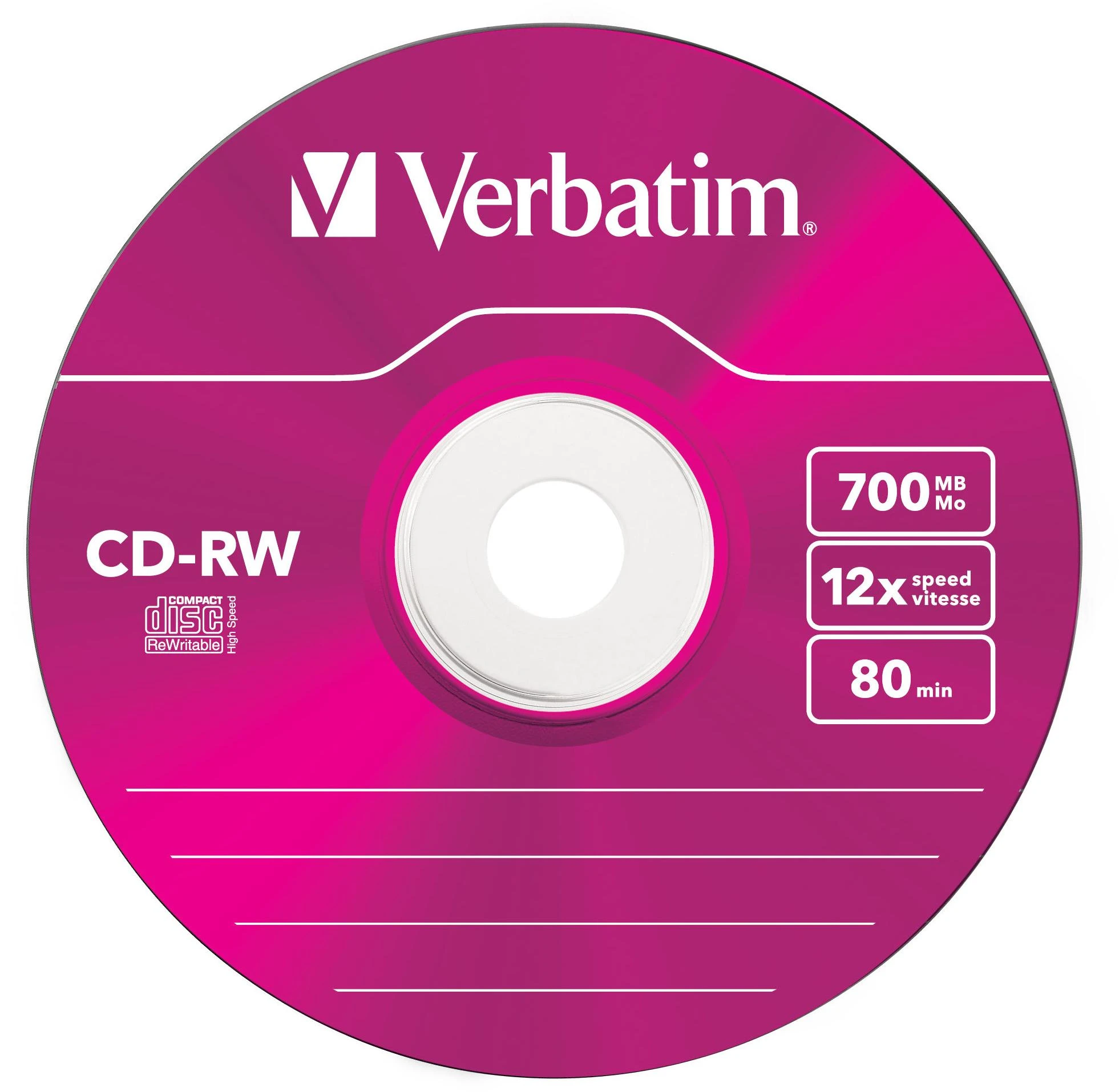 Verbatim CD-RW Color 12x 700 MB 5 vnt