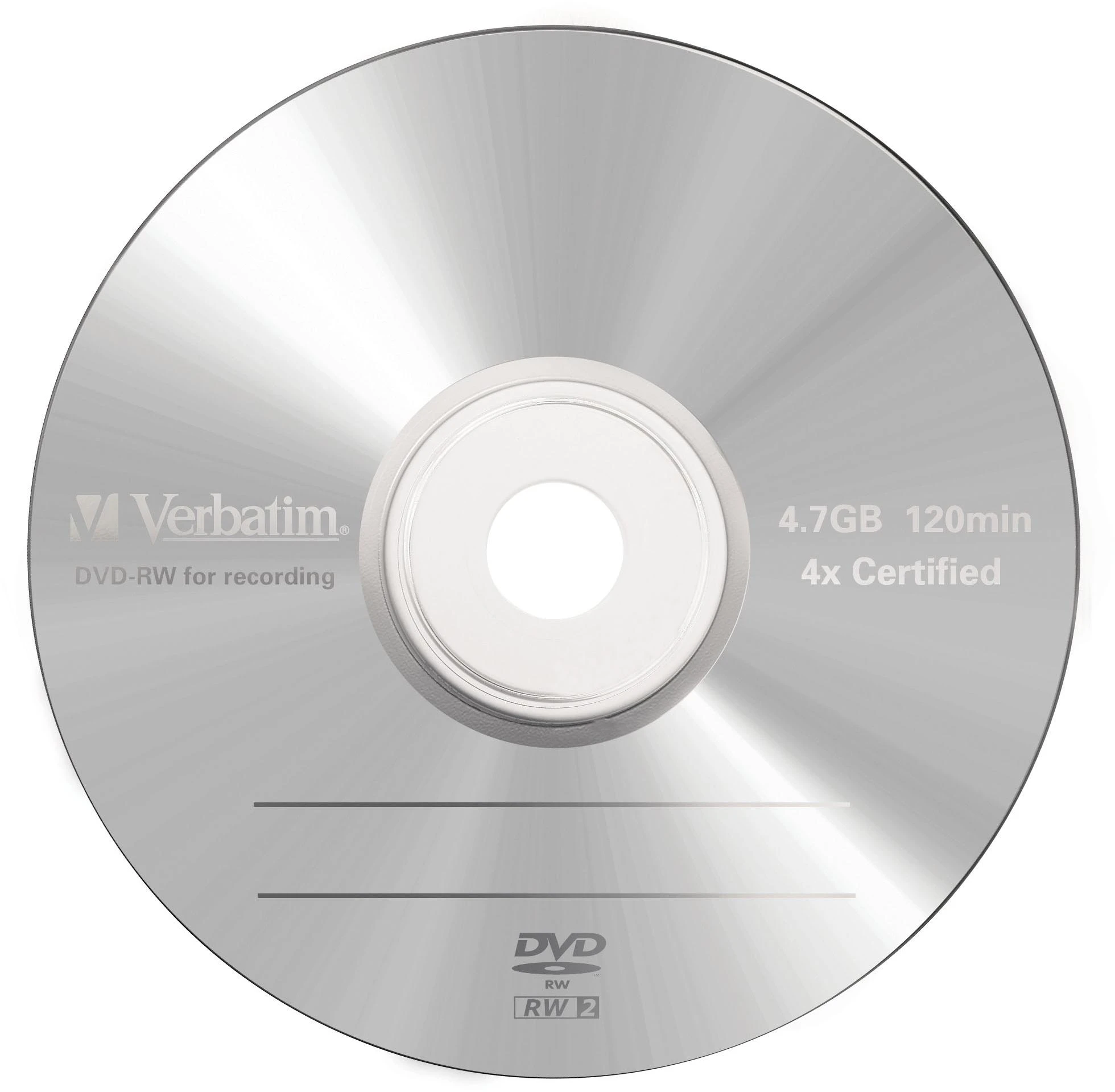 Verbatim DVD+RW, 4x, 4.7GB, 5vnt (43285)