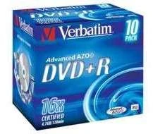 Verbatim DVD+R 4,7 GB 10 vnt pakuotė