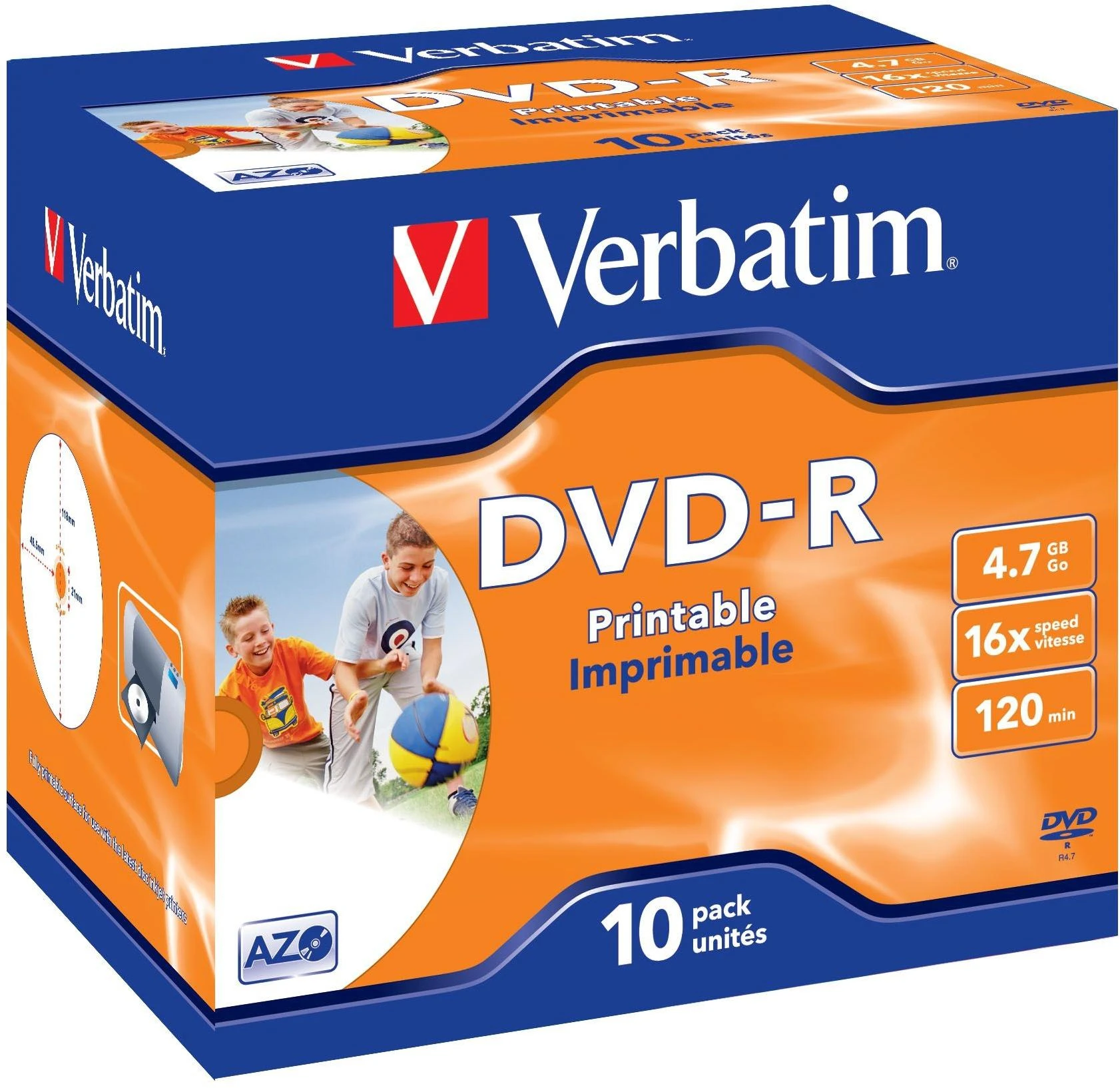 Verbatim DVD-R 4.7GB 16x 10 vnt. pakuotė