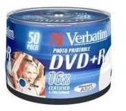 Verbatim DVD+R diskai, su spausdinamu paviršiumi, 50 vnt. x 4,7 GB