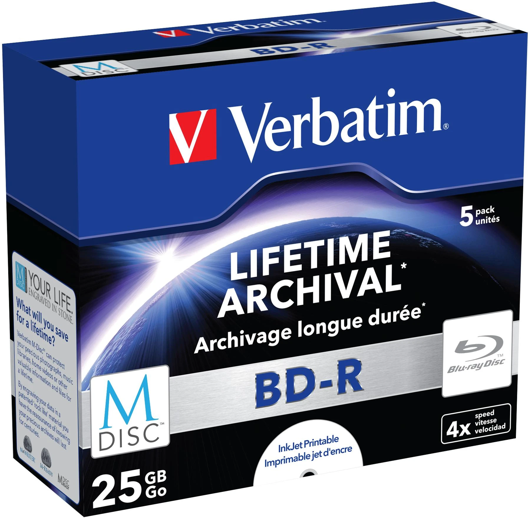 Verbatim M-Disc BD-R 25GB pakuotė