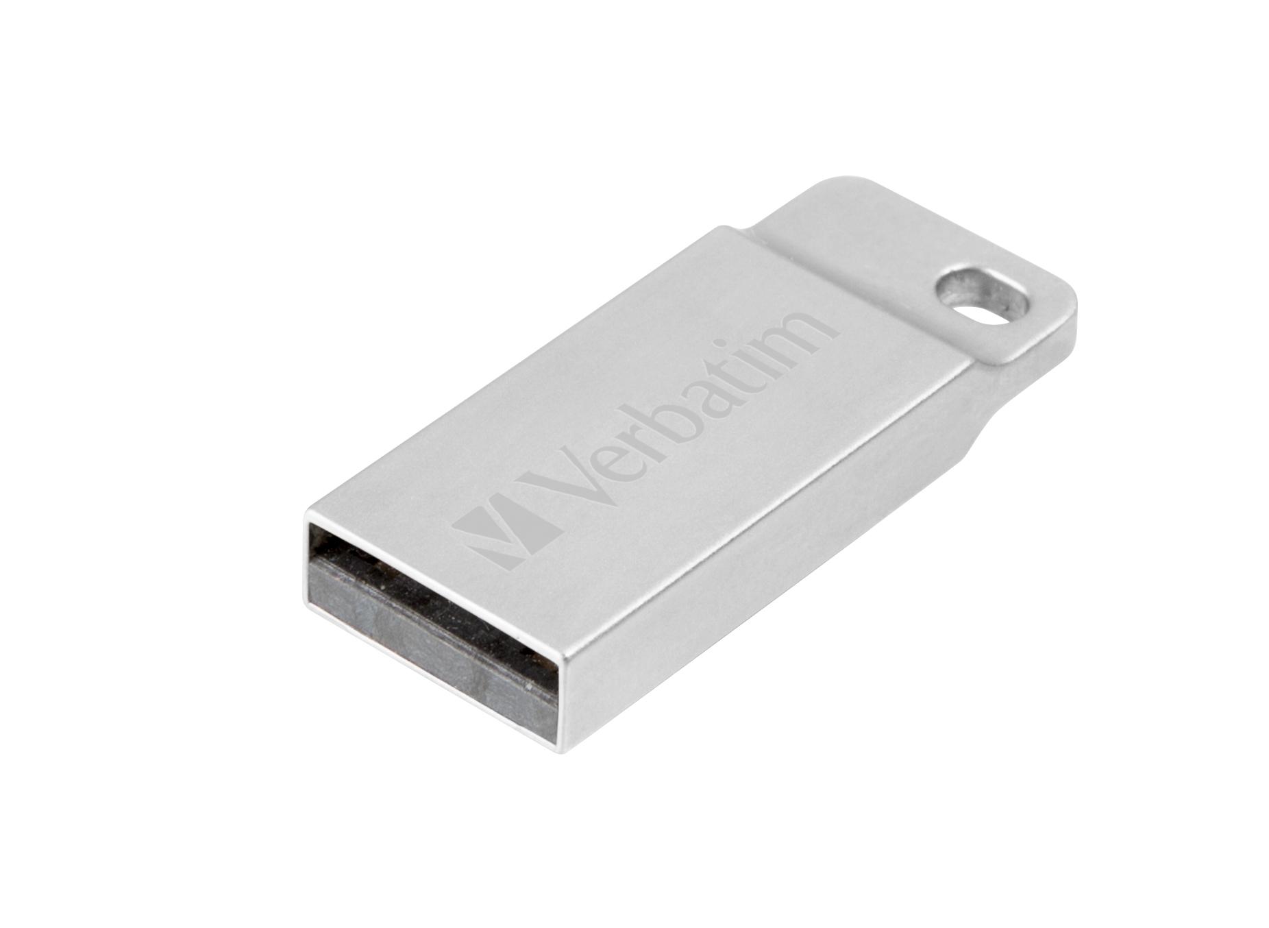 Verbatim Pendrive 64GB USB-A 2.0 Metal Executive sidabro spalvos 98750