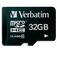 Micro SDHC atminties kortelė Verbatim 32GB, su adapteriu / V44083