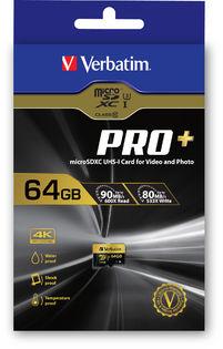 Atminties kortelė Tab Verbatim Pro + Micro SDXC 64 GB klasė 10 UHL- / U1 (44034)