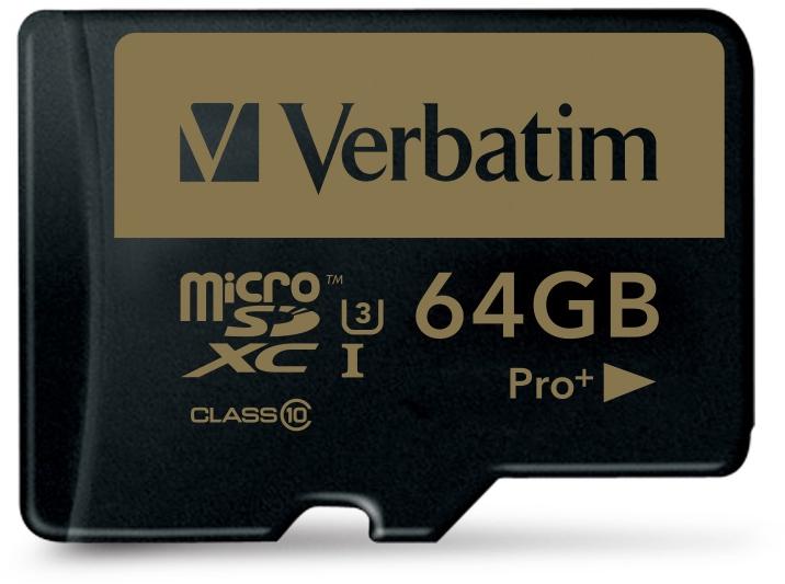 Atminties kortelė Tab Verbatim Pro + Micro SDXC 64 GB klasė 10 UHL- / U1 (44034)