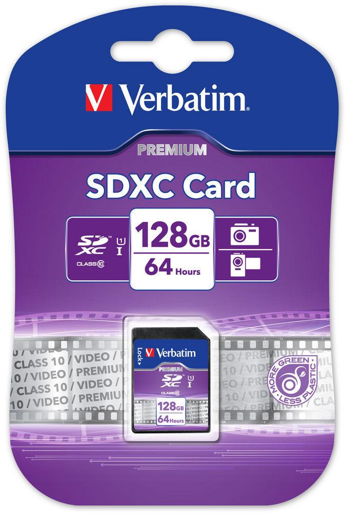 Atminties kortelė Verbatim Premium 128GB, 600x, SDXC UHS-I / V44025