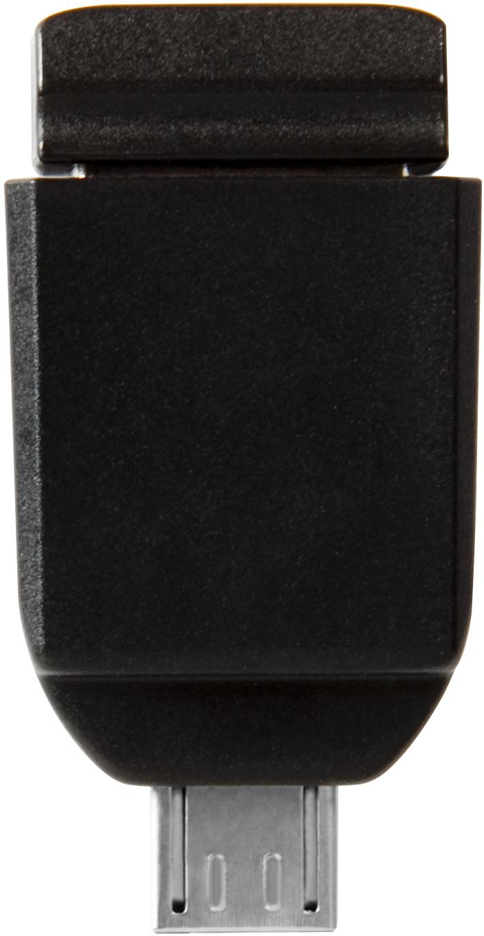 USB atmintis Verbatim 32GB, su OTG adapteriu, juoda / V49822