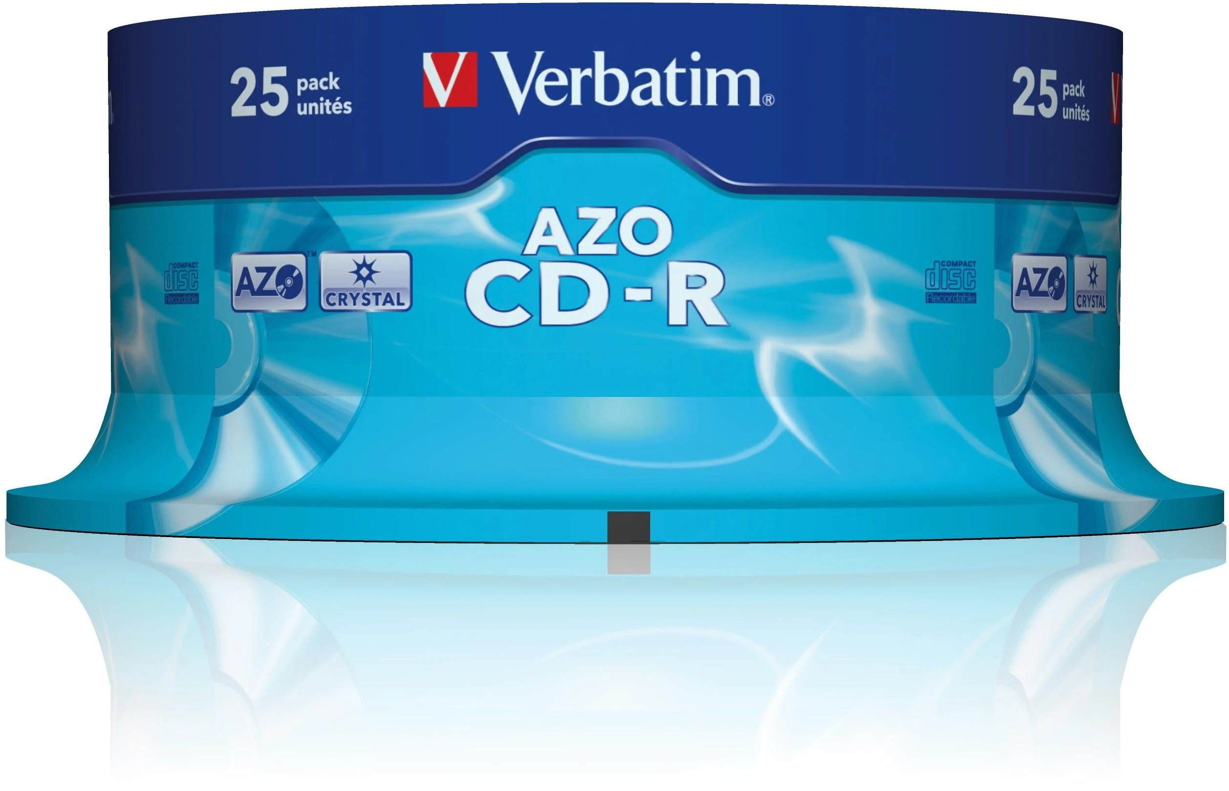 Verbatim CD-R AZO Crystal 0,7 GB, 52 x, 25 Pakuotės velenas