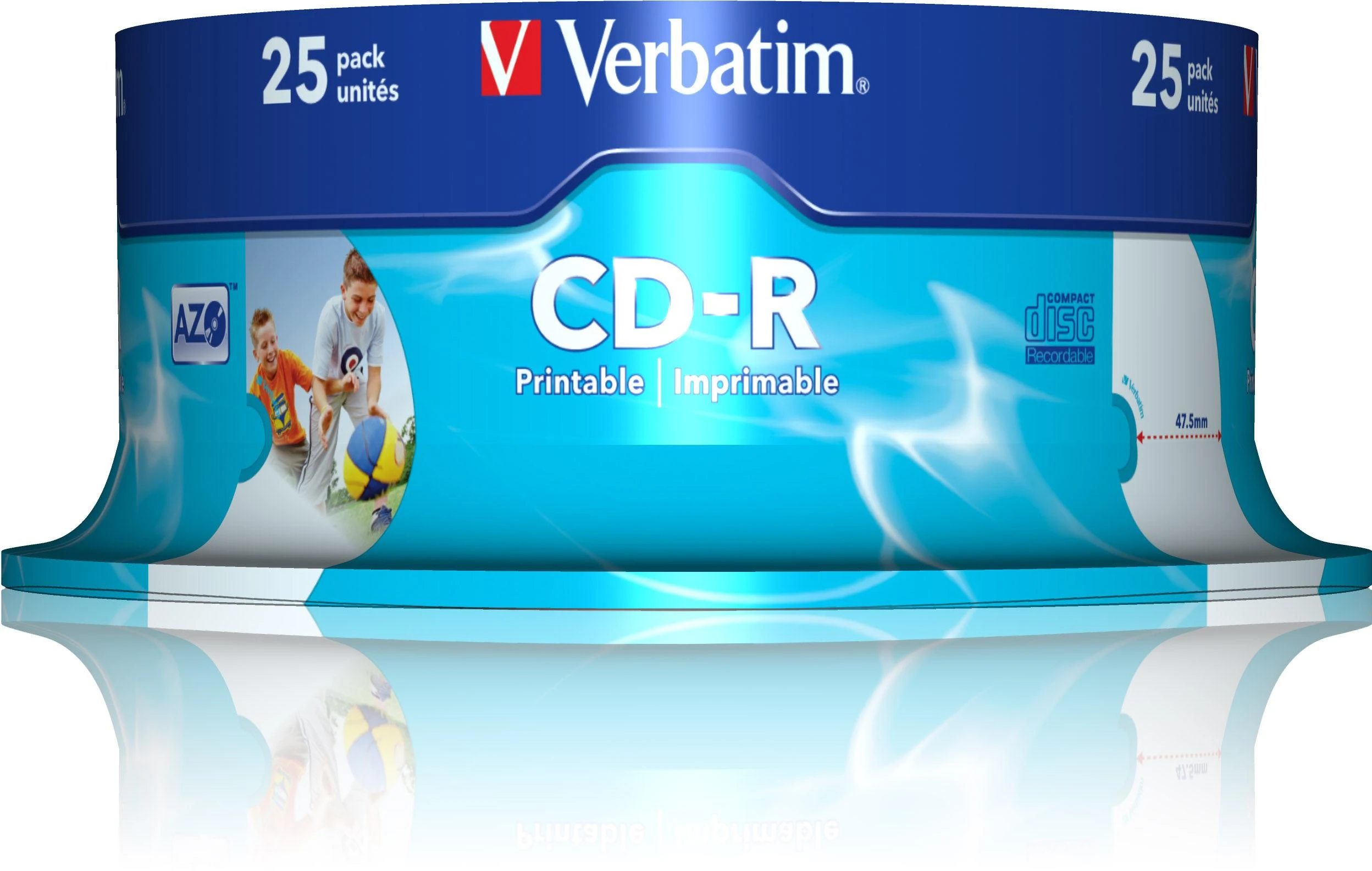 Verbatim CD-R 25vnt pakuotės šoninė dalis
