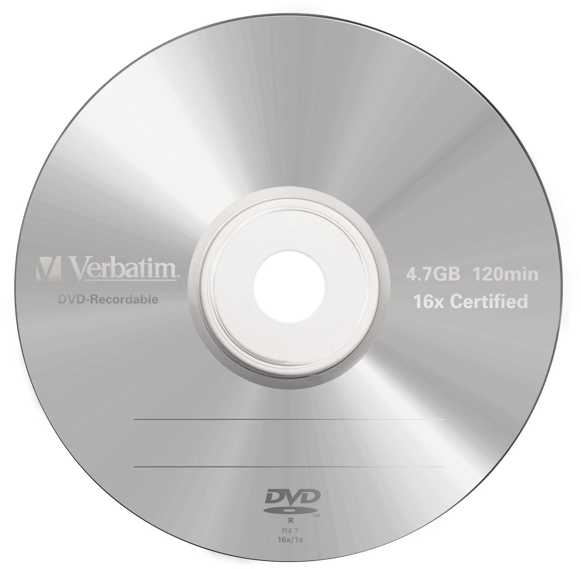 VERBATIM DVD-R 120 min. / 4,7 GB 16x 5 vnt. pakuotė, „DataLife Plus“ dėklas, atsparus įbrėžimams