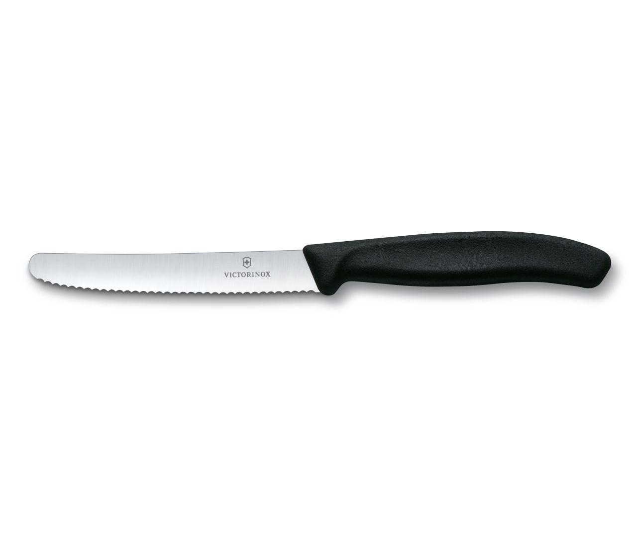 Stalo Peilių Rinkinys - Victorinox 7833 Dantyta Kraštas 6 Vnt 11cm Juodas