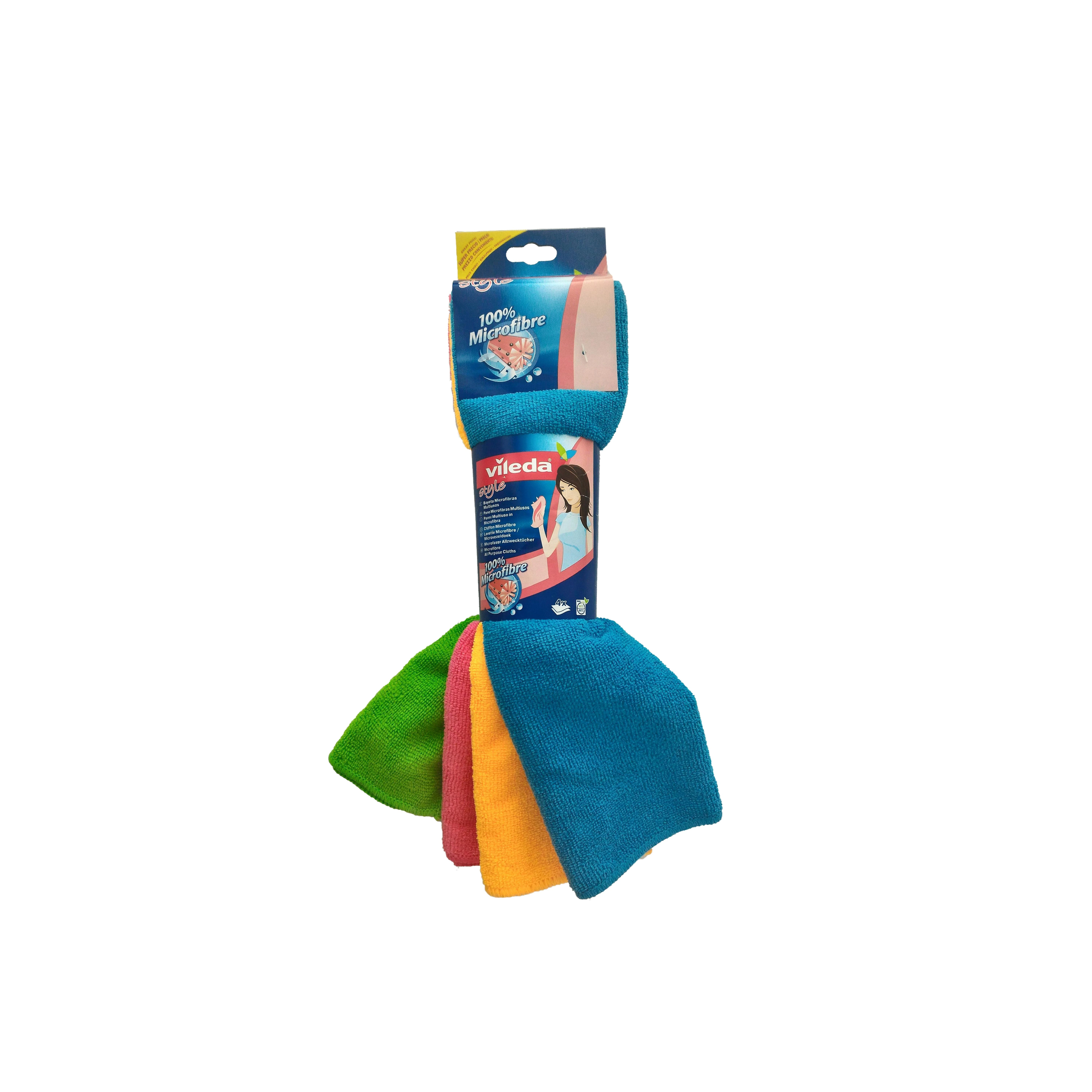 Mikropluošto šluostės Vileda Color XL 4vnt