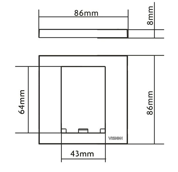Vision Techconnect 3 Ramka 2 sloty (3446602)