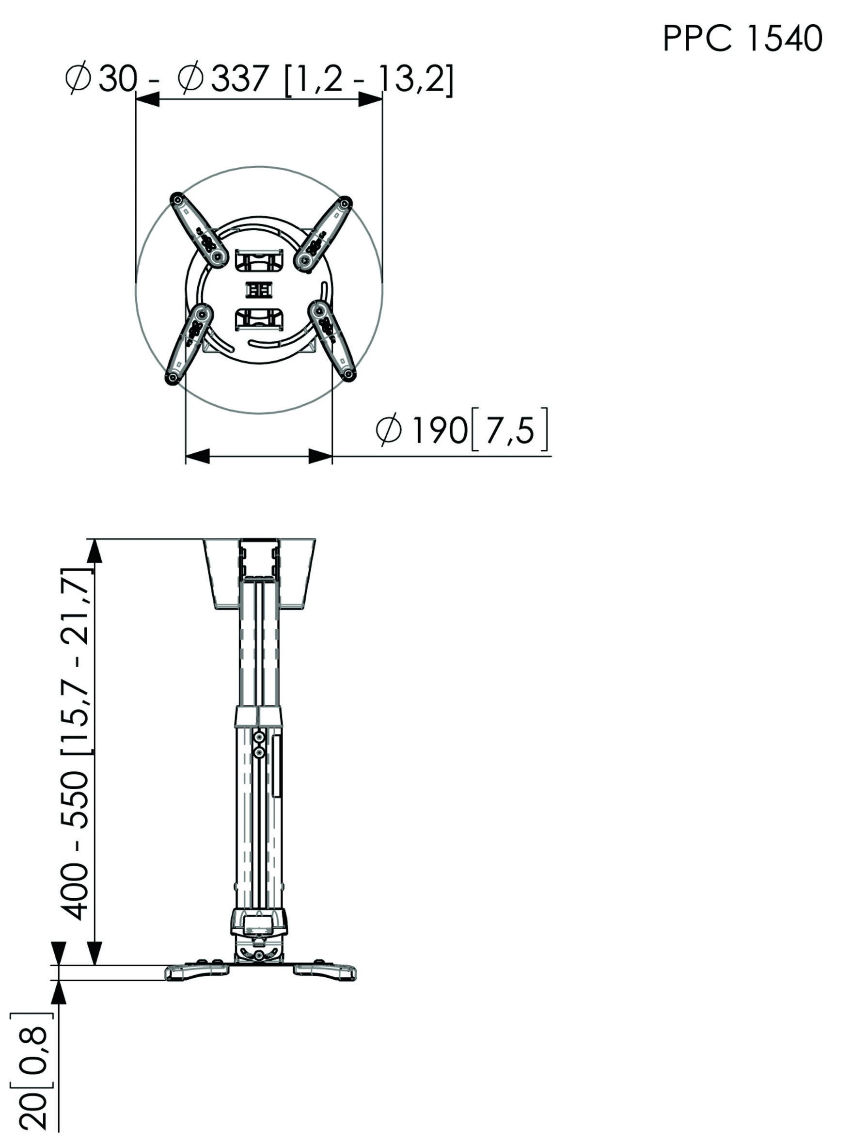 VOGEL'S PPC-1540 Laikiklis projekt.(b)