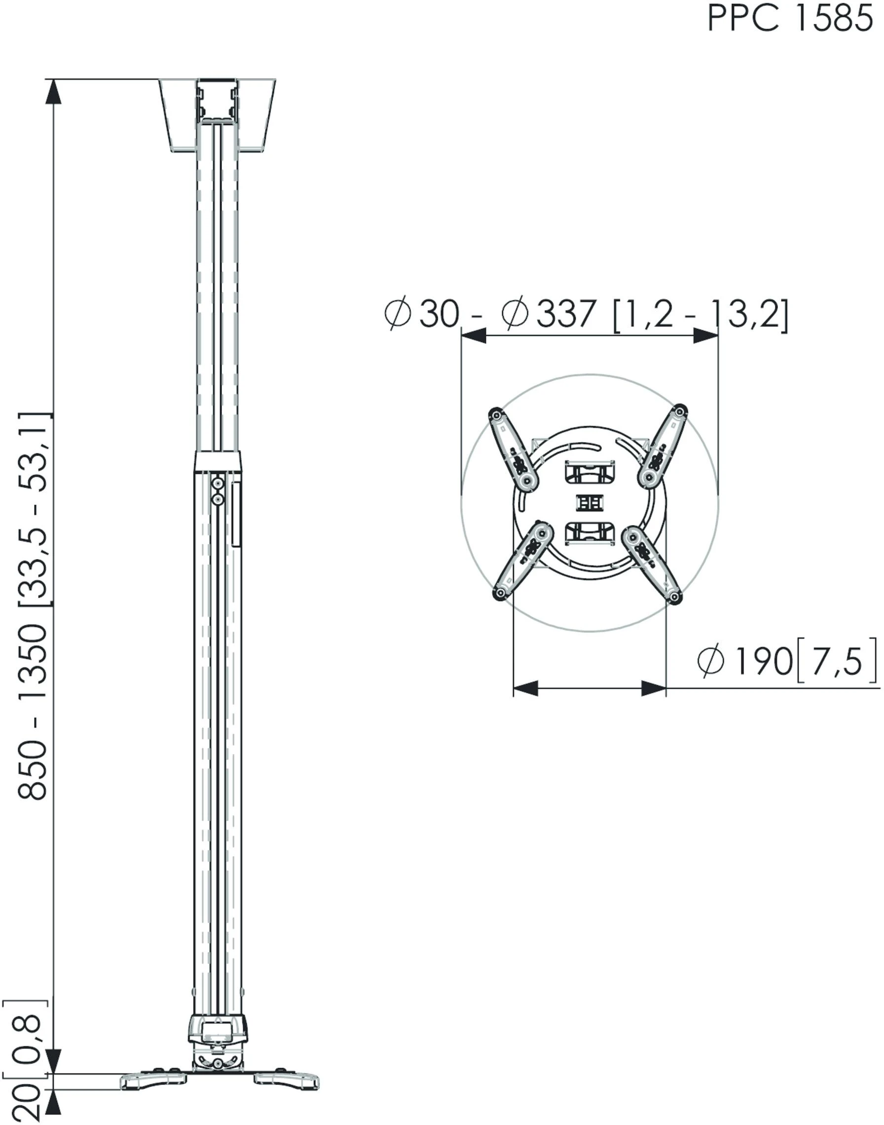 VOGEL'S PPC-1585 Laikiklis projektorius (b)