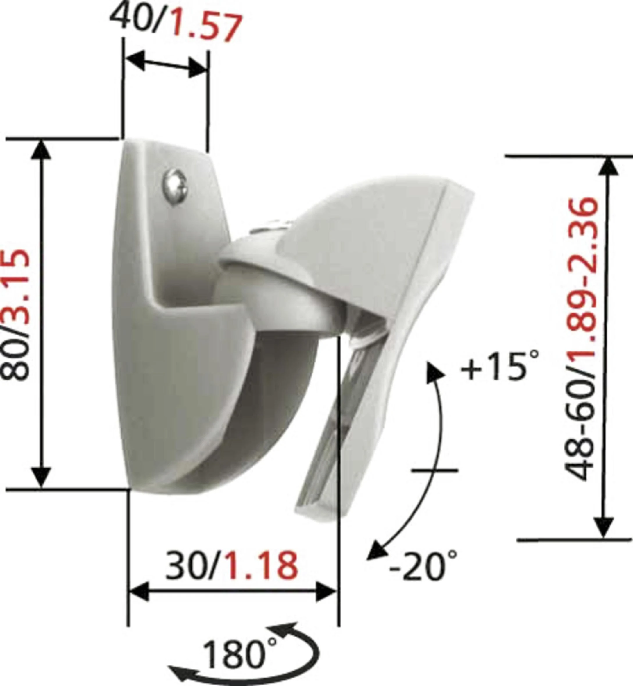 Laikiklis VOGEL'S VLB-500 Laikiklių komplektas sidabrinis
