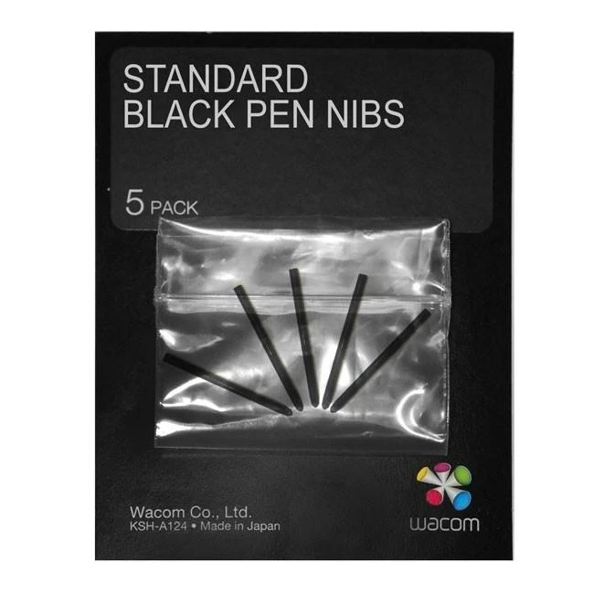 Wacom rašiklio antgaliai Standartiniai, juodi 5vnt