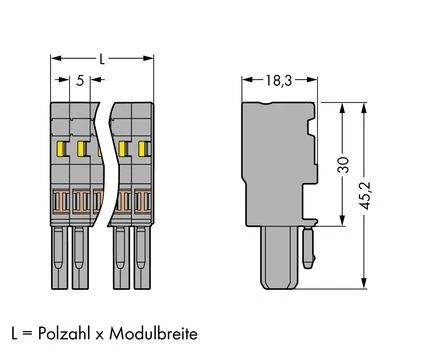 „Wago Lizdas X-COM“ 1 laidų 10 polių rutulys (769-110)