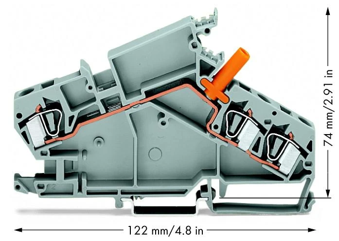 Wago JUNGTIS TRANS. 3 - TRANS. 6 MM2, SU IZOLIUOTU KIEŠTUKU
