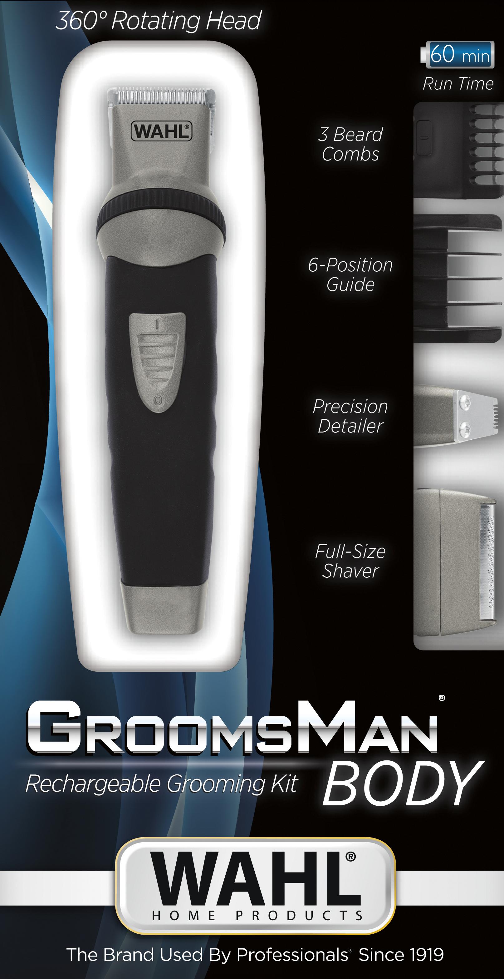 Įkraunama plaukų kantavimo mašinėlė-trimeris Wahl Home GroomsMan Body Trimmer 9953-1016
