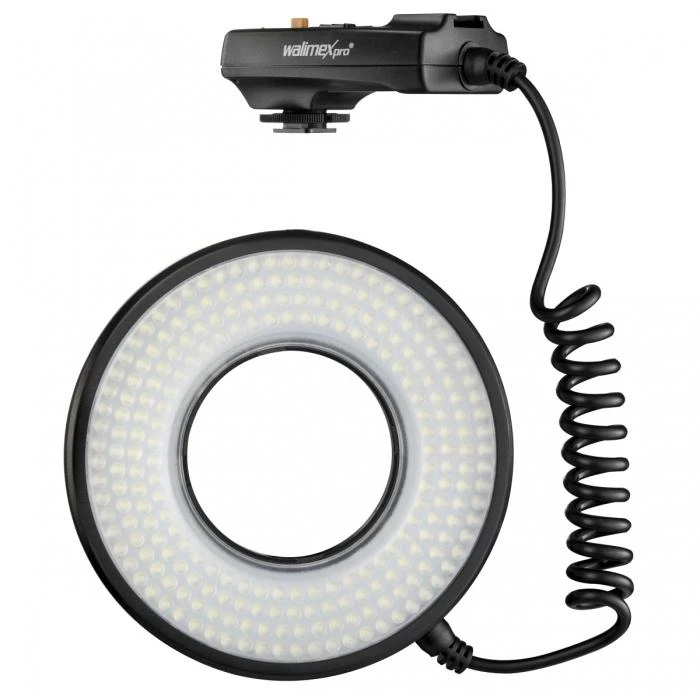 Walimex FGRYB 10 cm RGB LED žiedinė lempa su statyvu, reguliuojama spalva ir ryškumu, modelis MJ26, tinka makiažui, fotografijai, vaizdo įrašams, selfiams