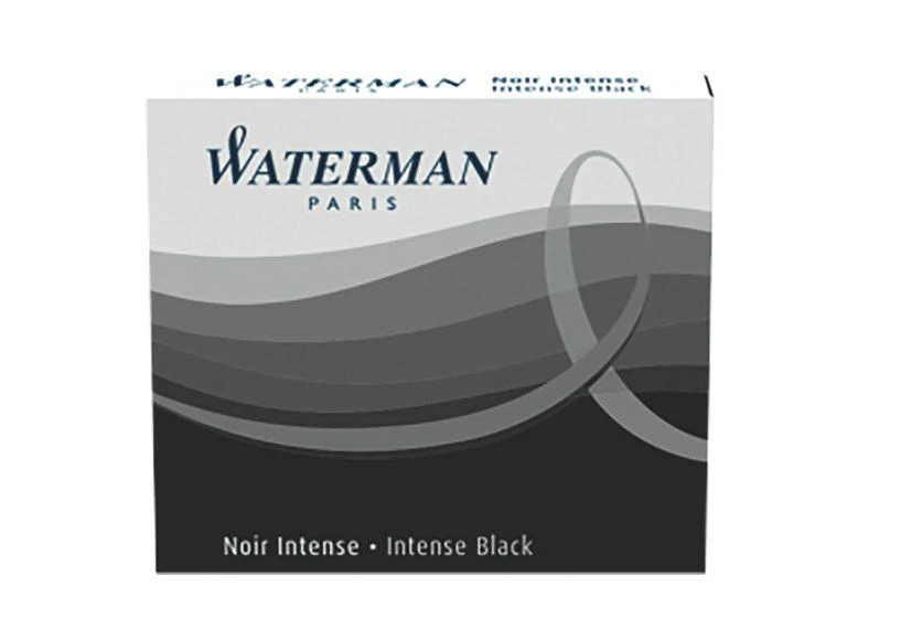 Rašalo kapsulės WATERMAN, 8 vnt., Juoda