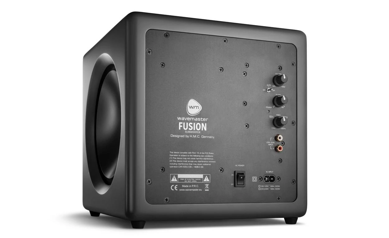 Aktyvi žemųjų dažnių kolonėlė Wavemaster FUSION, 125 W, Juoda