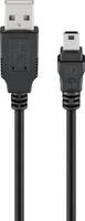 Goobay USB 2.0 didelės spartos laidas, juodas, 1 m