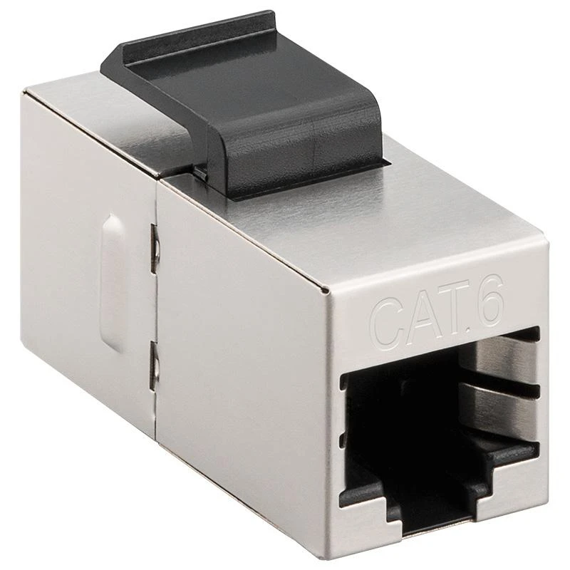 Goobay Keystone module CAT 6, STP, slim type 96100 Juodas/Sidabrinis