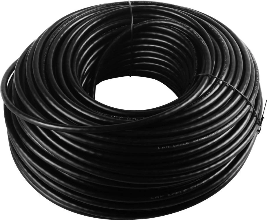 Wentronic „Goobay CAT 6“ anteninio tinklo kabelio rinkinys, U/UTP, juodas - Kabelio ilgis 305 m